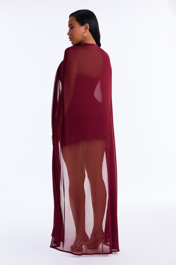 V-Neck Dress in Burgundy