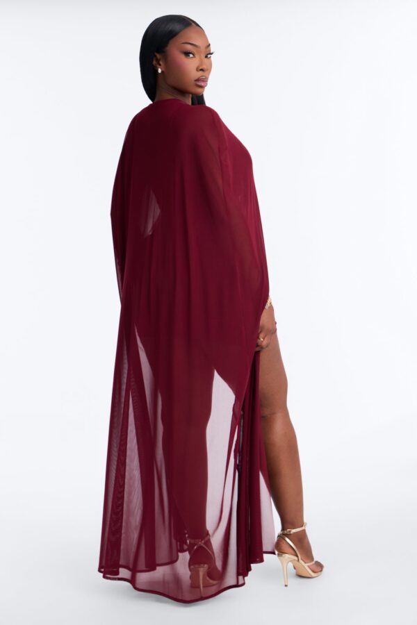 V-Neck Dress in Burgundy