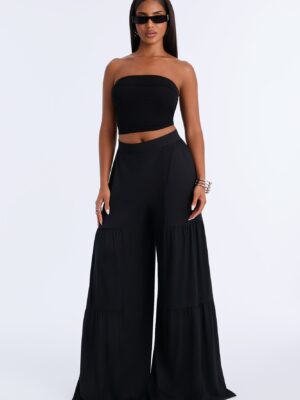 Pants in Black 95% polyester and 5% spandex