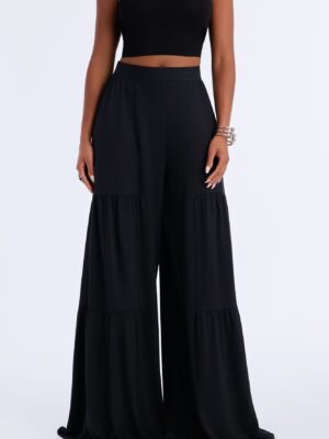 Pants in Black 95% polyester and 5% spandex