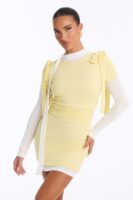 Yellow Mock-Neck Dress