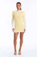Yellow Mock-Neck Dress