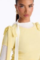 Yellow Mock-Neck Dress