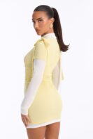 Yellow Mock-Neck Dress