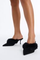 The Main One Fur Heels - Black