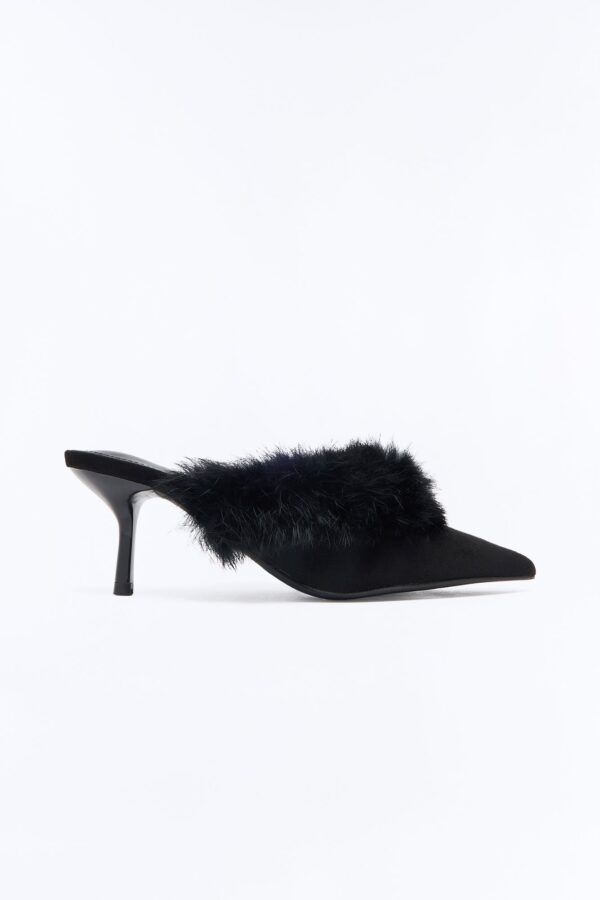 The Main One Fur Heels - Black