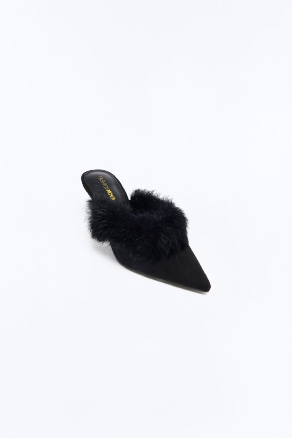 The Main One Fur Heels - Black