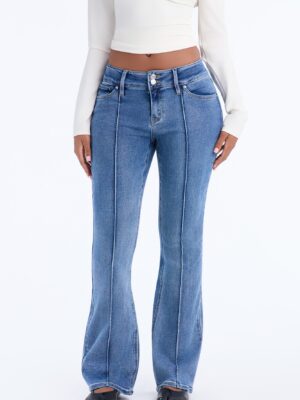 Jessica High Stretch Bootcut Jeans - Medium Wash