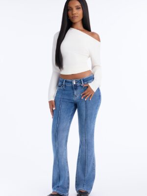 Jessica High Stretch Bootcut Jeans - Medium Wash
