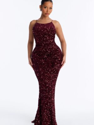 Ladies Kit Burgundy Dress