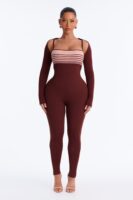 Jumpsuit in Brown 50% rayon