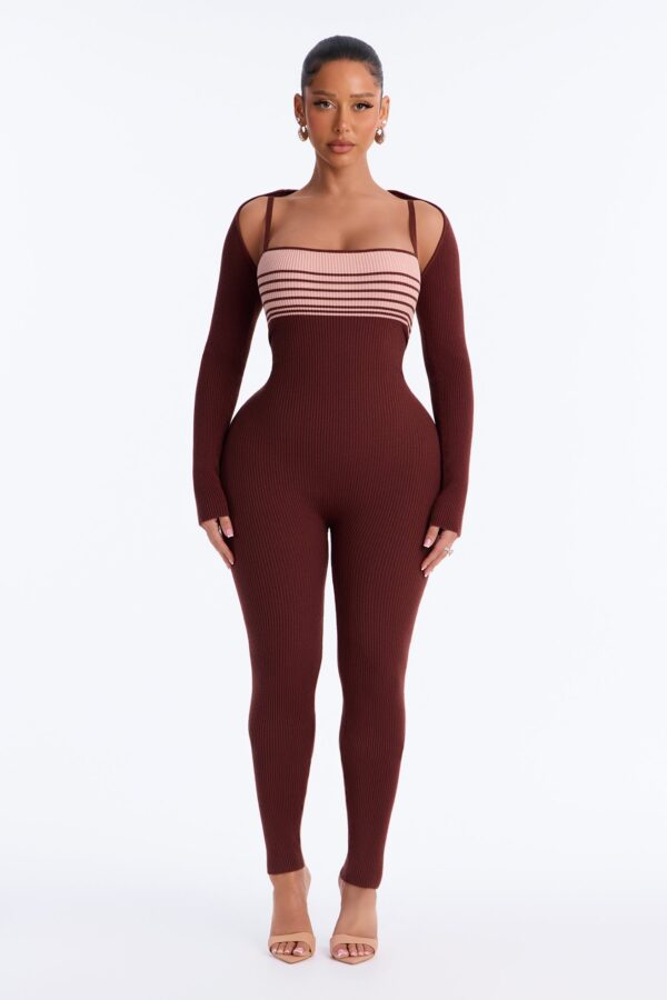 Jumpsuit in Brown 50% rayon