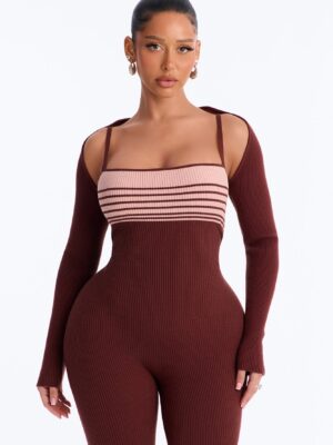 Jumpsuit in Brown 50% rayon