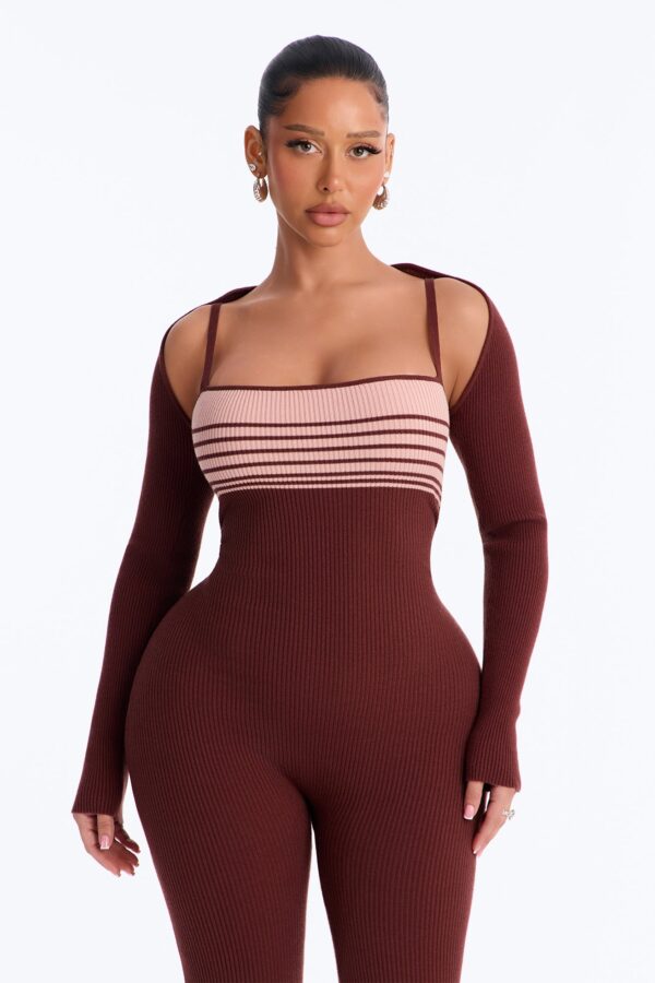 Jumpsuit in Brown 50% rayon