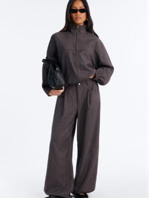 Pants with a mock neck