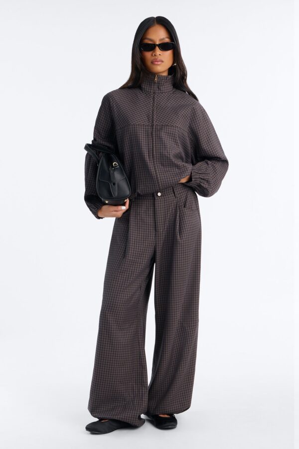 Pants with a mock neck