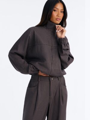 Pants with a mock neck