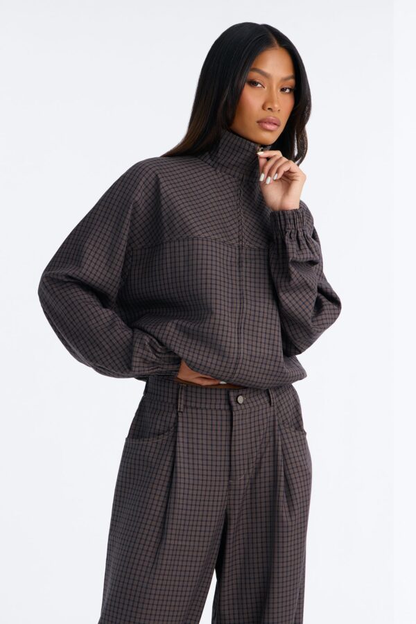 Pants with a mock neck