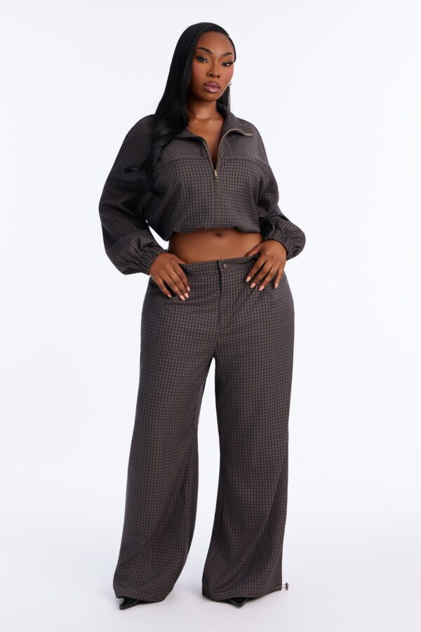 Pants with a mock neck