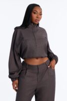 Pants with a mock neck