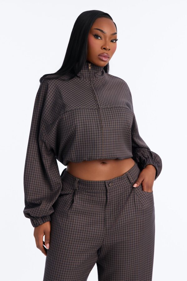 Pants with a mock neck