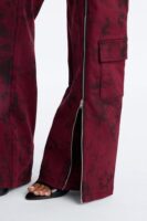 Burgundy Pants with wide leg