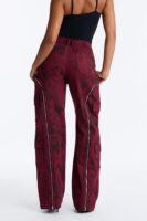 Burgundy Pants with wide leg