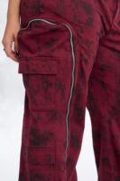 Burgundy Pants with wide leg