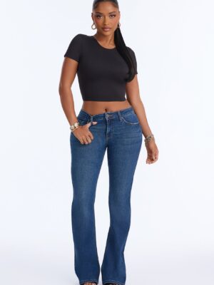 Taylor Mid Rise Stretch Bootcut Jeans - Dark Wash