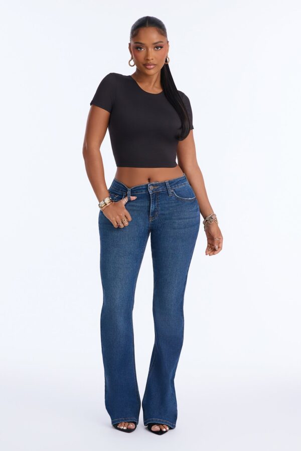 Taylor Mid Rise Stretch Bootcut Jeans - Dark Wash