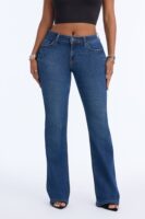 Taylor Mid Rise Stretch Bootcut Jeans - Dark Wash