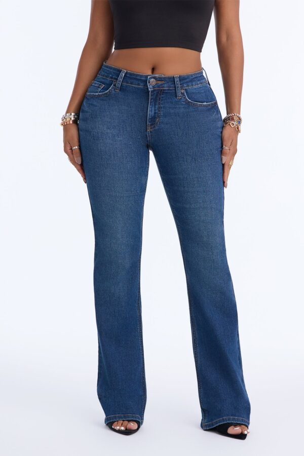Taylor Mid Rise Stretch Bootcut Jeans - Dark Wash