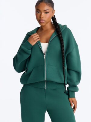 Hoodie with a zip front