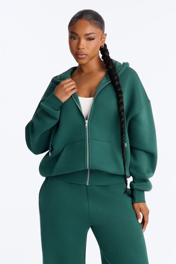 Hoodie with a zip front