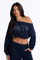 Navy Wide-Leg Skirt