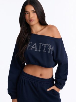 Navy Wide-Leg Skirt