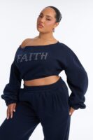 Navy Wide-Leg Skirt