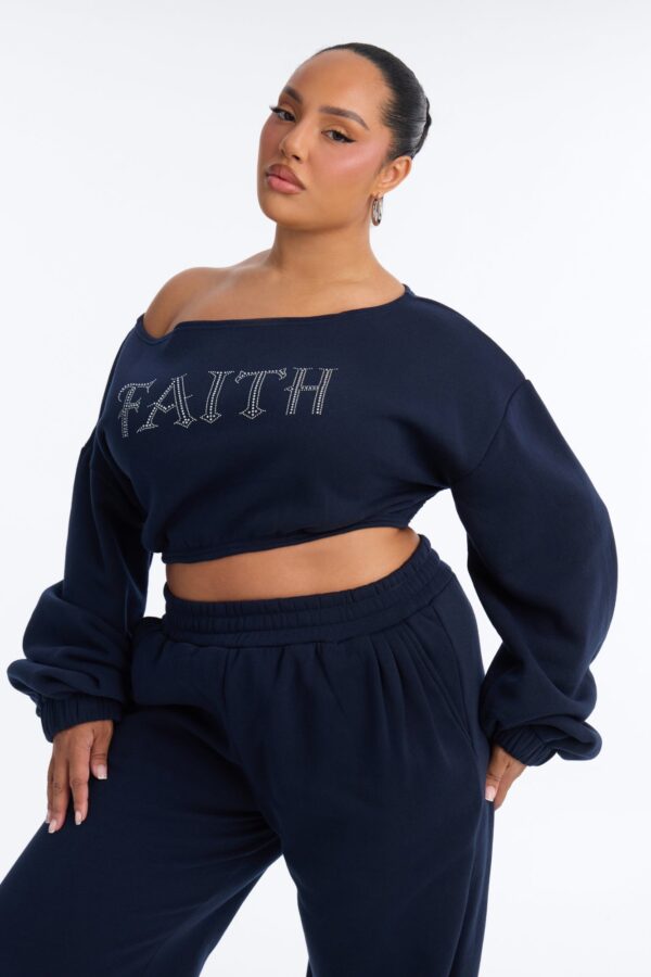 Navy Wide-Leg Skirt
