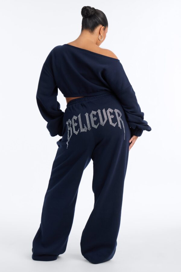 Navy Wide-Leg Skirt