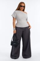 Pants with a pleated