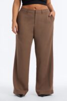 Angela Ankle Cuff Detail Low Rise Trouser - Caffe