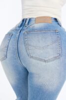 The Jake Compression Sculpting Mid Waist Stretch Flare Jeans - Medium Wash
