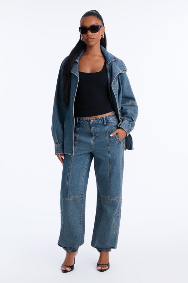 Westward Non Stretch Cargo Utility Jeans - Vintage Wash
