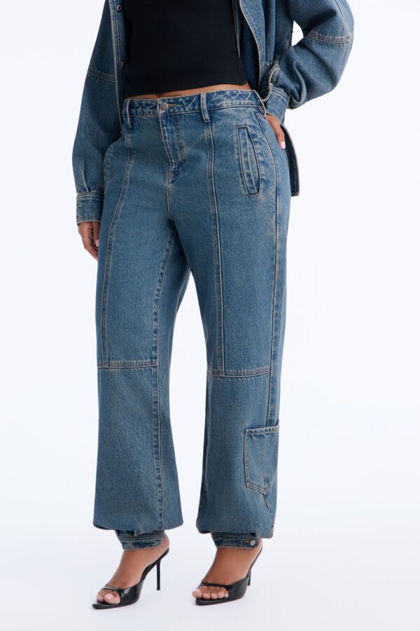 Westward Non Stretch Cargo Utility Jeans - Vintage Wash