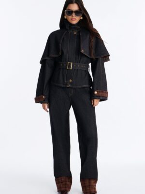 Pants with contrast trim