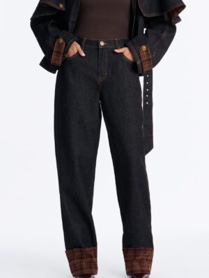 Pants with contrast trim