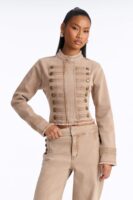Skirt in Camel and Denim 70% cotton