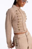 Skirt in Camel and Denim 70% cotton