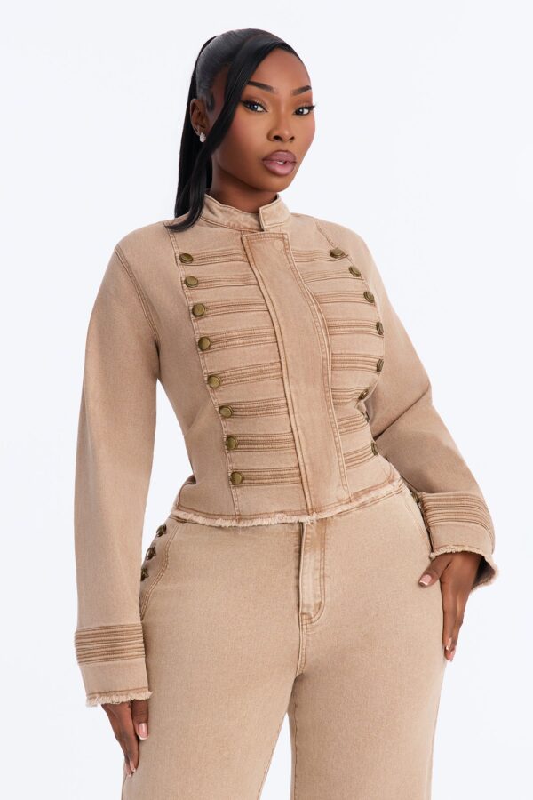 Skirt in Camel and Denim 70% cotton