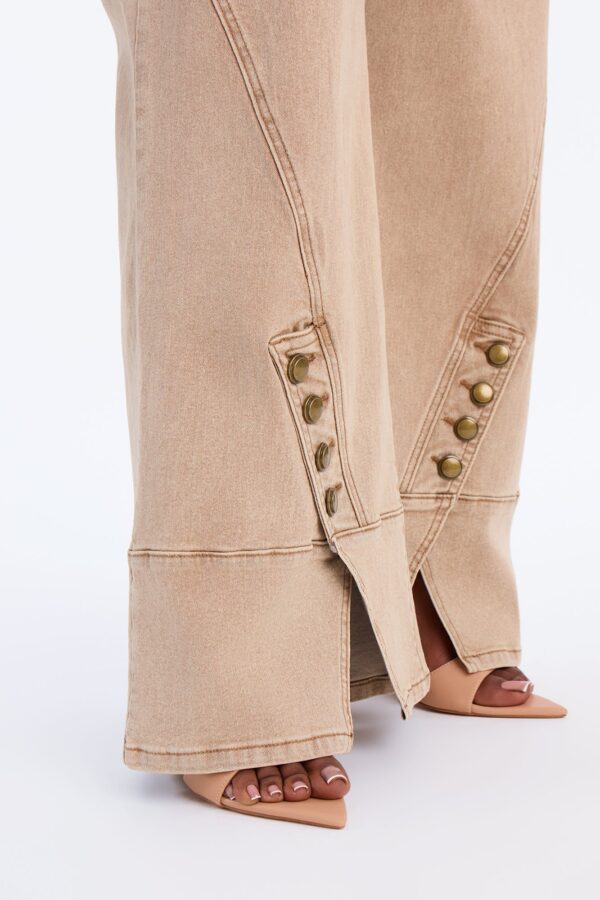 Skirt in Camel and Denim 70% cotton